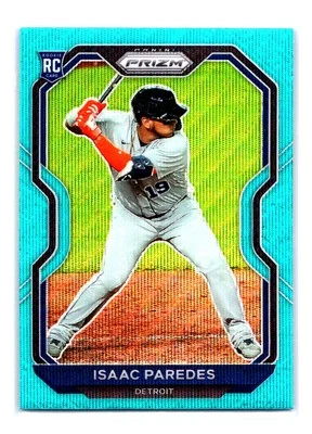 Isaac Paredes 2021 Panini Prizm Teal Wave Rookie #43 Detroit Tigers - Image 1 of 2
