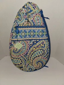 Vera Bradley Tennis Racket Quilted Carrying Case-  Capris Blue Paisley  - Picture 1 of 2