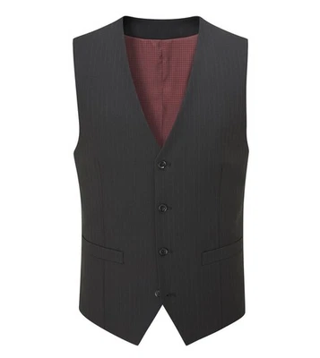 Chaleco De Traje Skopes Para Hombre En Rayas Negras, 34S A 72L - Imagen 1 de 4