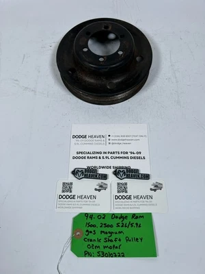 Dodge Ram 1500 2500 1994-2002 5,2 L / 5,9 L polea del cigüeñal de gasolina OEM 53010222 Foto 1 de 4