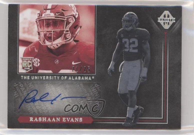 2018 Panini Majestic Signatures Holo Silver /25 Rashaan Evans Rookie Auto RC - Image 1 of 2