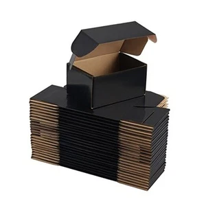 25 Pack 6x4x3 Shipping Boxes for Small Business, 6x4x3-25 Pack Black(Glossy) - Photo 1/7