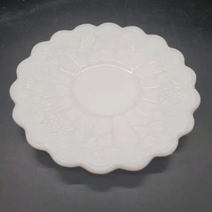 VTG Westmoreland Milk Glass 5” Diameter Grapes & Vines Saucer - Picture 1 of 5