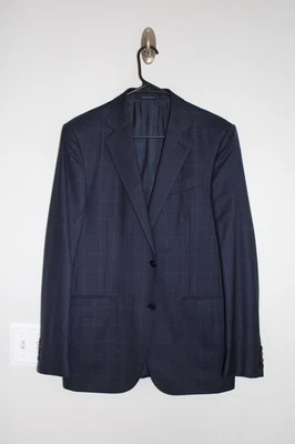 ABRIGO DEPORTIVO AZUL MARINO A CUADROS ERMENEGILDO ZEGNA MEZCLA LANA Y SEDA TALLA 40R traje chaqueta Foto 1 de 4