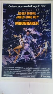 Richard Kiel "Jaws" signiert Moonraker 007 Filmplakat 11x17 groß Top Zustand - Bild 1 von 6