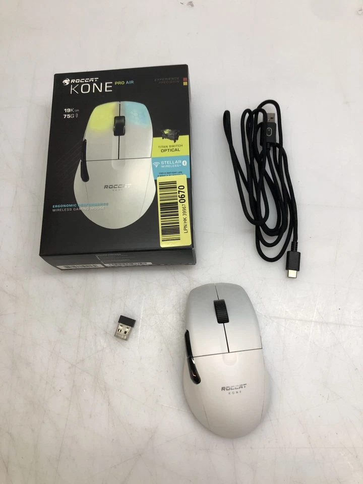 ROCCAT Kone Pro Air Kabellose Optische Gaming-Maus - Weiß - Bild 1 von 4