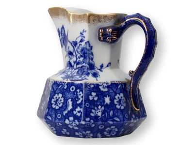 Antique English Flow Blue Water Pitcher - Image 1 of 4