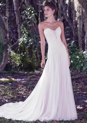 VESTIDO DE NOVIA MAGGIE SOTTERO BREZO-6MS775 RUBOR NUEVO CON ETIQUETAS TALLA 10 Foto 1 de 4