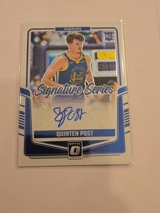 2024 Panini Donruss Optic Quinten Post Signature Series Auto RC Golden State  - Bild 1 von 2
