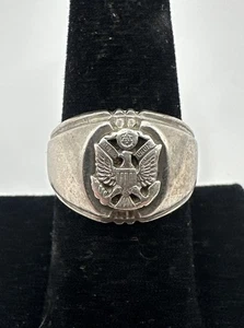 Anillo Águila Dee Bee E Pluribus Unum Plata de Ley 925 Segunda Guerra Mundial Talla 9 12,19 g - Imagen 1 de 8