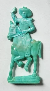 1950 Vintage Premium Cracker Jack Prize Spielzeug Cowboy auf Pferd winkend stehend - Bild 1 von 2