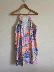 Lilly Pulitzer Women’s Pearl Shift Dress Lilac “So Snappy” Turtle Size 12 - Picture 1 of 7