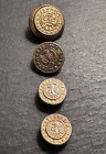 FOUR VINTAGE ASSORTED SIZES SPES NOSTRA ES DEUS "GOD IS OUR HOPE" BUTTONS B432