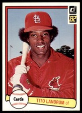 1982 Donruss Baseball Card Tito Landrum G St. Louis Cardinals #292