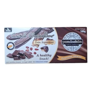 Paradosiaka Carob Choco Bar Natural - No added Sugar - 1 pack of 100g - 0867 - Picture 1 of 2
