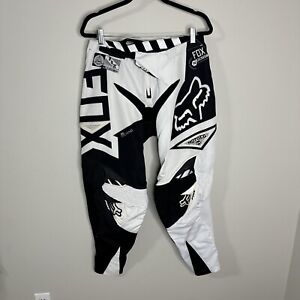 Fox Racing Padded Pants Black White Size 34 Motocross MX
