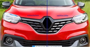 Lámina óptica cromada se adapta a la parrilla del radiador Renault Kadjar hasta 2018 - Imagen 1 de 6