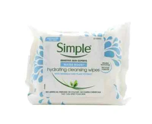 Simple Water Boost Hydrating Cleansing Wipes 25pk - Picture 1 of 2
