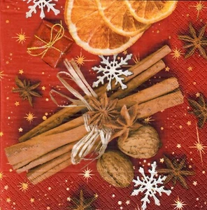 20 servilletas de papel de almuerzo decoupage mesa de fiesta especias navideñas 125 - Imagen 1 de 2