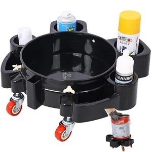 5 Gallon Rolling Bucket Dolly with 5 Rolling Swivel Casters for Car Wash - Picture 1 of 11