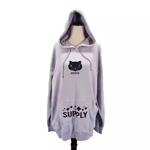 Sudadera con capucha bordada Cotton Heritage morada para mujer talla grande XL - Imagen 1 de 11