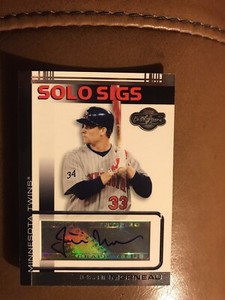 2007 Topps Co-Signers Justin Morneau Solo Sigs Auto! MVP & 4xAll Star Rare Card!