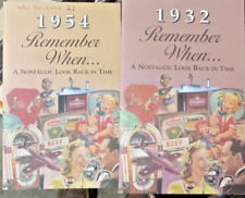 Remember When 1932 and 1954 A Nostalgic Look Back In Time Both for One Price