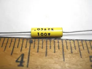 .03 mfd 100 VDC 2% Poly Fill Wrap Capacitor (NOS, New Old Stock)(QTY 10 ea)D78 - Picture 1 of 3