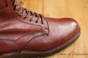 Joseph Cheaney Fiennes Burgundy Grain Leather Derby Boots Shoes Mens UK 7.5 - Imagen 1 de 12