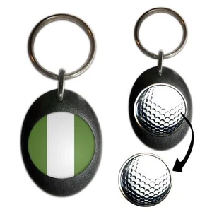 Schlüsselanhänger Nigeria Flagge Golfball Markierung (43 mm x 33 mm) - Bild 1 von 12