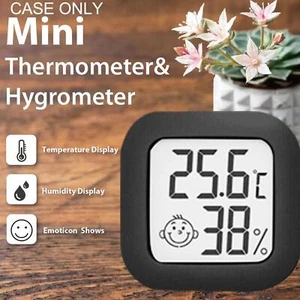 Black LCD Digital Humidity Temperature Thermometer Room Meter Hygrometer - Picture 1 of 9
