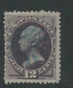 1870 US Stamp #151 12c Used F/VF Fancy Blue Cancel Catalogue Value $210 - Picture 1 of 1