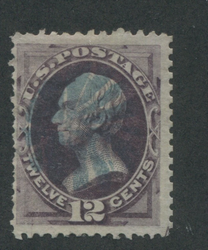 1870 US Stamp #151 12c Used F/VF Fancy Blue Cancel Catalogue Value $210 - Image 1 of 1