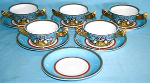 MOLI & AMI - VINTAGE FRENCH SOUP COUPE & SAUCER ( 5 ) - Porcelain - Picture 1 of 10