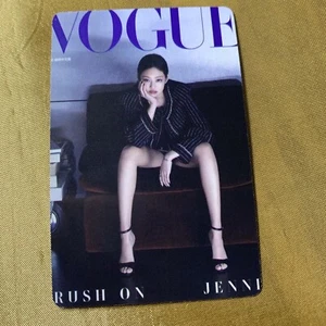 JENNIE BLACKPINK Black Vogue J Celeb K-pop Girl Photo Card Heels 2 - Picture 1 of 6