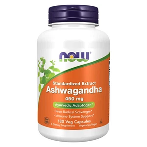 NOW FOODS Ashwagandha 450 mg 180 cápsulas vegetales - Imagen 1 de 6