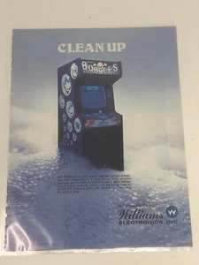 BUBBLES by Williams TRADE MAG Videojuego Arcade VOLANTE DE ANUNCIOS - incluye manga RARA - Imagen 1 de 2