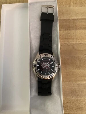 Reloj Hombre "GAMECOCK" Usado, Marca Game Time... Metal con Banda de Silicona Negra Foto 1 de 4