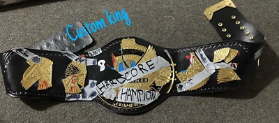 New WWF Hardcore Wrestling Championship Title Belt 24K Gold Plated - Image 1 of 4