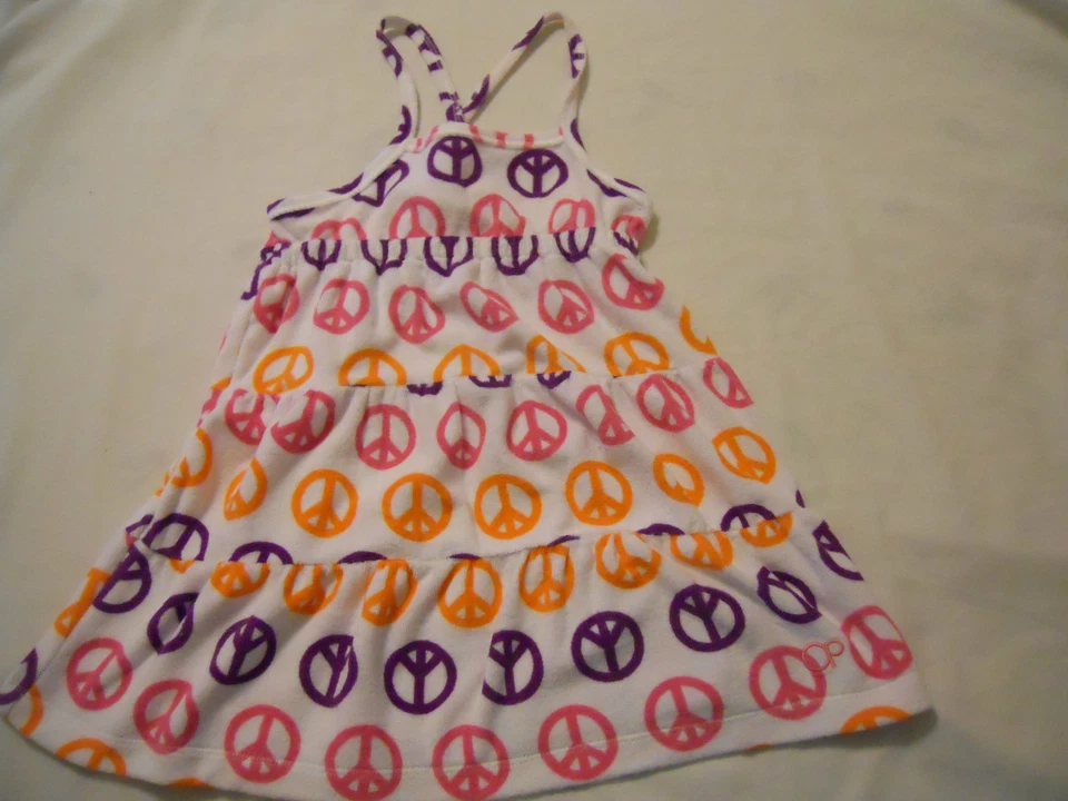 NUEVO Niñas Op Traje de Baño Encubrimiento Niveles Terry Vestido Lunares Paz Corazones Sólido Foto 1 de 1