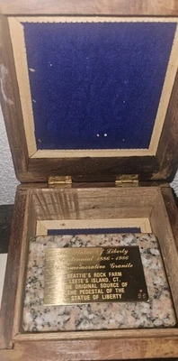 Statue Of Liberty Commemorative Granite Centennial  1886-1986 - Image 1 of 4