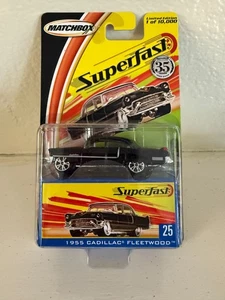 Matchbox Superfast 1955 Cadillac Fleetwood #25 Black J7 - Picture 1 of 1