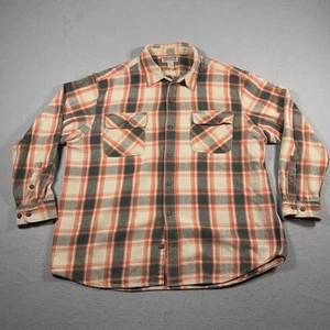 Duluth Trading Co schweres Flanellhemd Herren 2XL orange grau kariert dick - Bild 1 von 8