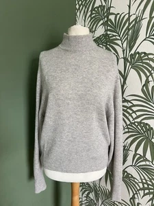 M&S Autograph Wool/Cashmere Turtleneck Jumper Grey Marl Womens UK 10 - Picture 1 of 6