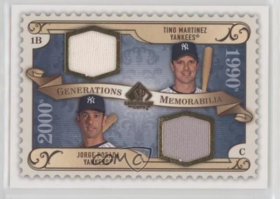 2009 SP Legendary Cuts Generations Memorabilia Jorge Posada Tino Martinez #GM-PM - Image 1 of 2