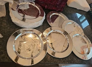 Vintage Silver Plate Chargers 11.5" Round Set of 15 ~ See Photos  - Picture 1 of 9
