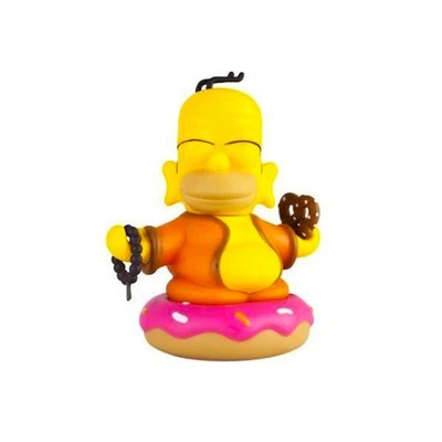 Figura Vinilo Amarillo Kidrobot×Los Simpson Homero Buda Sofubi Modelo Juguete H8CM (3 pulgadas) Foto 1 de 4
