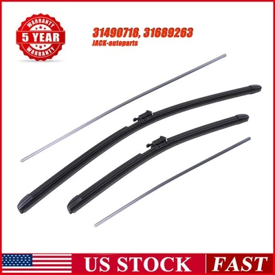 PARA VOLVO XC60 2018-2021 LIMPIAPARABRISAS CON SPRAY DE AGUA 2 PIEZAS/JUEGO NUEVO Foto 1 de 4