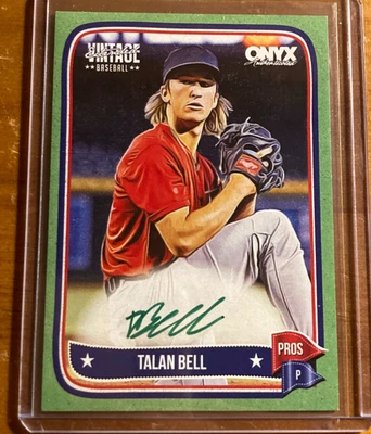 2024 Onyx Vintage Auto Talan Bell /50 #VATABE Green Autograph - Image 1 of 2