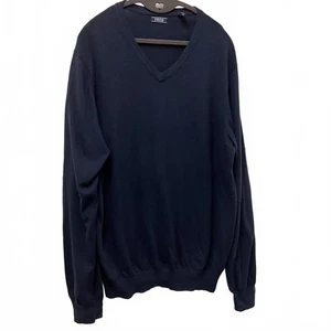 Izod Herren Gr. XL dunkelblau V-Ausschnitt Pullover Pulli Wolle Acryl Mischung - Bild 1 von 7